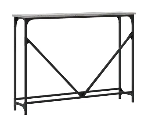 Konsoles Galdiņš, Pelēcīgs, 102X22,5X75 Cm, Inženierijas Koks Vidaxl