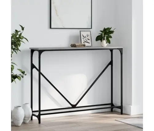 Konsoles Galdiņš, Pelēcīgs, 102X22,5X75 Cm, Inženierijas Koks Vidaxl