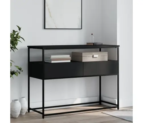 Konsoollaud, Must, 100 X 40 X 75 cm Tehispuit
