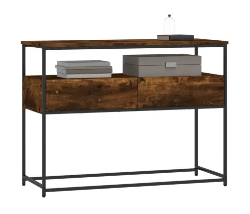 Konsoollaud, Suitsutatud Tamm, 100 X 40 X 75 cm Tehispuit Konsoollaud, Suitsutatud Tamm, 100 X 40 X 75 cm Tehispuit