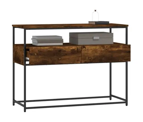 Konsoollaud, Suitsutatud Tamm, 100 X 40 X 75 cm Tehispuit Konsoollaud, Suitsutatud Tamm, 100 X 40 X 75 cm Tehispuit