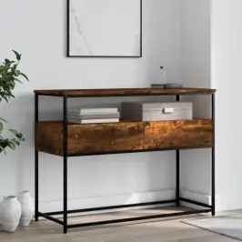 Konsoollaud, Suitsutatud Tamm, 100 X 40 X 75 cm Tehispuit