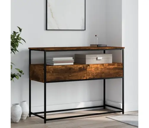 Konsoollaud, Suitsutatud Tamm, 100 X 40 X 75 cm Tehispuit Konsoollaud, Suitsutatud Tamm, 100 X 40 X 75 cm Tehispuit