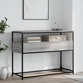 Konsoles Galdiņš, Pelēcīgs, 100X40X75 Cm, Inženierijas Koks Vidaxl