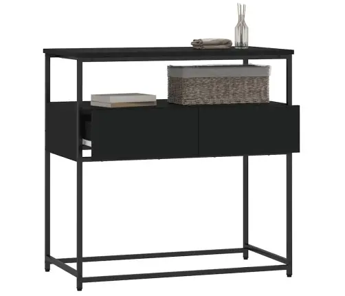 Konsolinis Staliukas, Juodas, 75X40X75cm Apdirbta Mediena