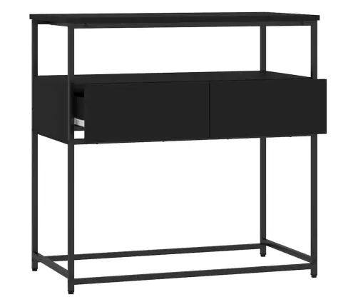 Konsolinis Staliukas, Juodas, 75X40X75cm Apdirbta Mediena