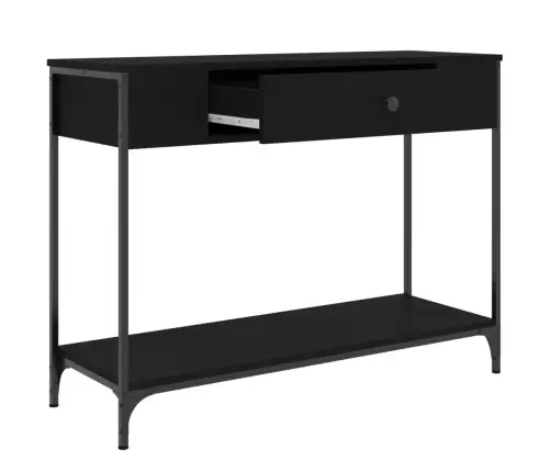 Konsoollaud, Must, 100 X 34,5 X 75 cm Tehispuit