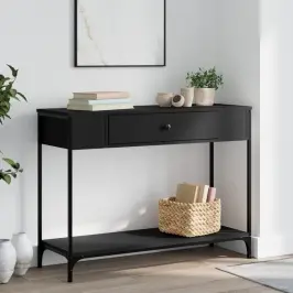 Konsoles Galdiņš, Melns, 100X34,5X75 Cm, Inženierijas Koks Vidaxl