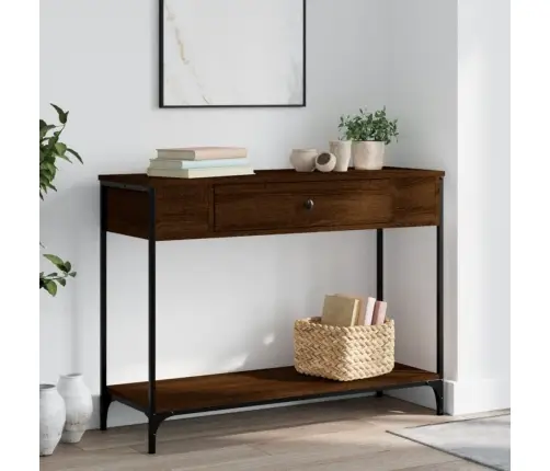 Konsoollaud, Pruun Tamm, 100 X 34,5 X 75 cm Tehispuit