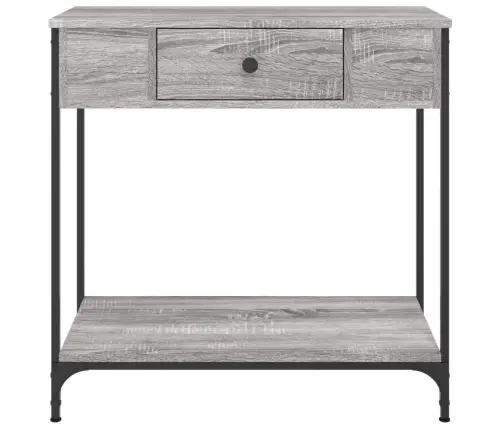 Konsoles Galdiņš, Pelēcīgs, 75X34,5X75 Cm, Inženierijas Koks Vidaxl