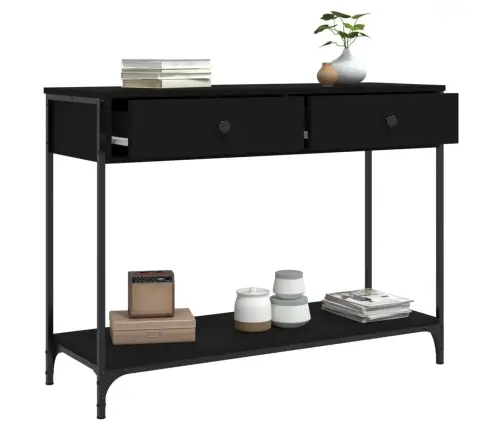Konsoles Galdiņš, Melns, 100X34,5X75 Cm, Inženierijas Koks Vidaxl