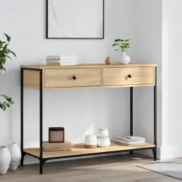 Konsoollaud, Sonoma Tamm, 100 X 34,5 X 75 cm Tehispuit
