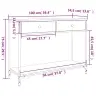 Konsoles Galdiņš, Ozolkoka, 100X34,5X75 Cm, Inženierijas Koks Vidaxl