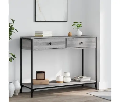 Konsolinis Staliukas, Pilkas Ąžuolo, 100X34,5X75cm Mediena