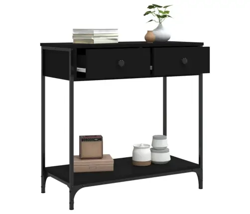 Konsoles Galdiņš, Melns, 75X34,5X75 Cm, Inženierijas Koks Vidaxl