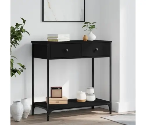 Konsoles Galdiņš, Melns, 75X34,5X75 Cm, Inženierijas Koks Vidaxl