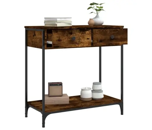 Konsoles Galdiņš, Ozolkoka, 75X34,5X75 Cm, Inženierijas Koks Vidaxl