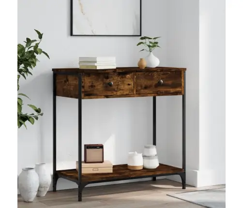 Konsoles Galdiņš, Ozolkoka, 75X34,5X75 Cm, Inženierijas Koks Vidaxl