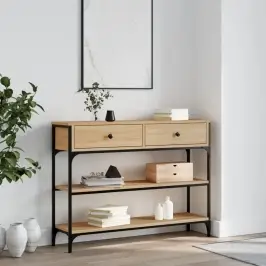 Konsoles Galdiņš, Koka Krāsa, 100X25X75 Cm, Inženierijas Koks Vidaxl