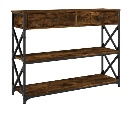Konsoollaud, Suitsutatud Tamm, 100 X 28 X 75 cm Tehispuit