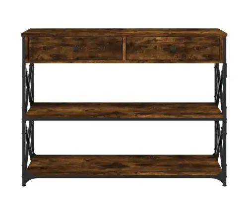 Konsoollaud, Suitsutatud Tamm, 100 X 28 X 75 cm Tehispuit