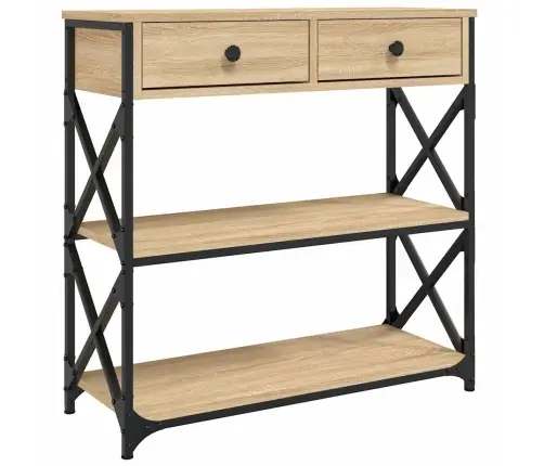 Konsoles Galdiņš, Koka Krāsa, 75X28X75 Cm, Inženierijas Koks Vidaxl