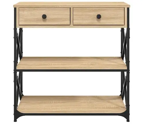 Konsoles Galdiņš, Koka Krāsa, 75X28X75 Cm, Inženierijas Koks Vidaxl