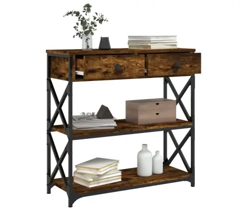 Konsoles Galdiņš, Koka Krāsa, 75X28X75 Cm, Inženierijas Koks Vidaxl