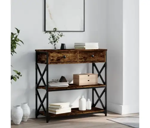 Konsoles Galdiņš, Koka Krāsa, 75X28X75 Cm, Inženierijas Koks Vidaxl