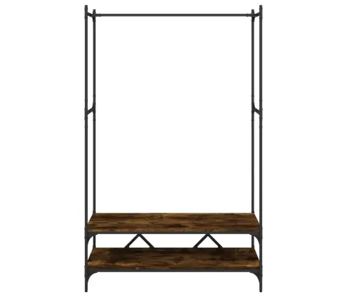 Drēbju Pakaramais Ar Plauktiem, Ozolkoka, Inženierijas Koks Vidaxl