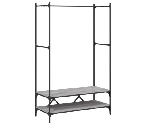 Drēbju Pakaramais Ar Plauktiem, Pelēks, Inženierijas Koks Vidaxl