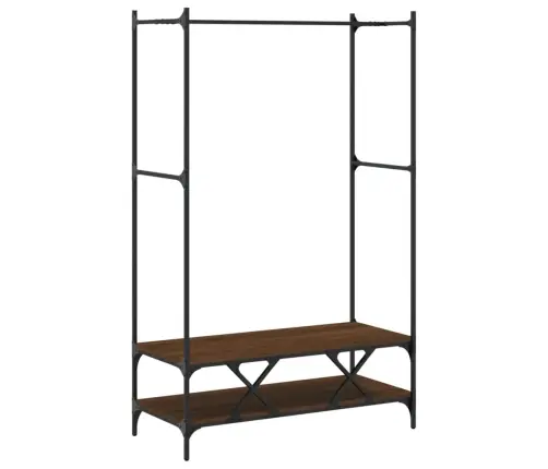 Drēbju Pakaramais Ar Plauktiem, Ozolkoka, Inženierijas Koks Vidaxl