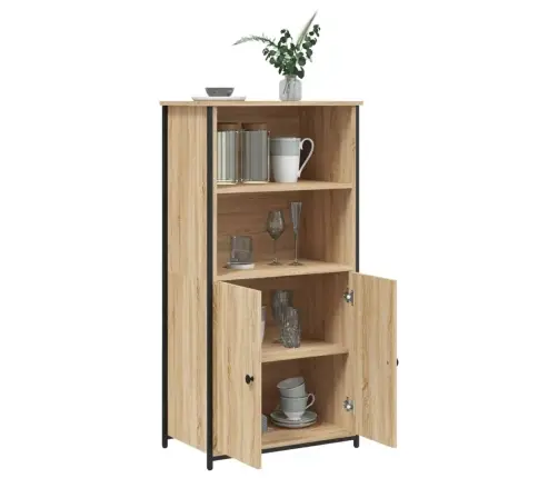 Augstais Skapītis, Ozola, 62X36X121,5 Cm, Inženierijas Koks Vidaxl