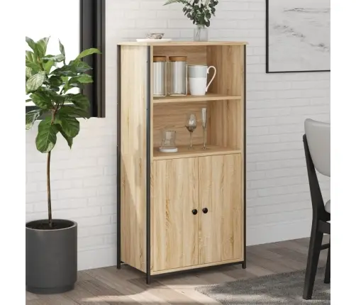 Augstais Skapītis, Ozola, 62X36X121,5 Cm, Inženierijas Koks Vidaxl