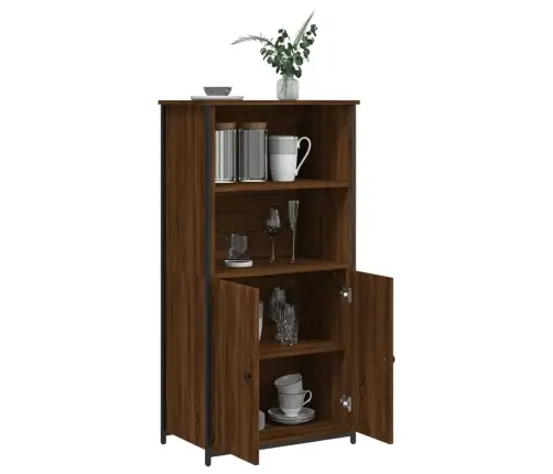 Augstais Skapītis, Brūns, 62X36X121,5 Cm, Inženierijas Koks Vidaxl