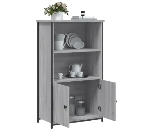 Augstais Skapītis, Pelēka Ozolkoka Krāsa, Inženierijas Koks Vidaxl