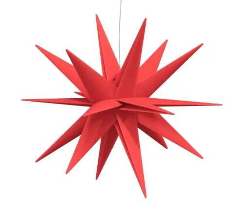 Jõulutuli Led-Valgustusega, Kokkupandav, Punane, 43 Cm