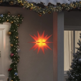 Ziemassvētku Lampa Ar Led, Salokāma, Sarkana, 43 Cm Vidaxl