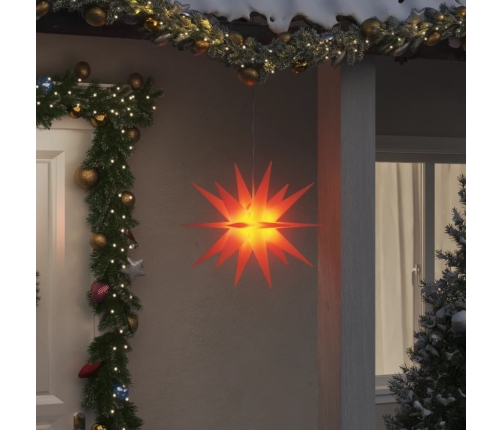 Ziemassvētku Lampa Ar Led, Salokāma, Sarkana, 43 Cm Vidaxl