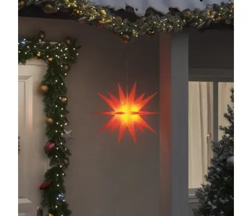 Jõulutuli Led-Valgustusega, Kokkupandav, Punane, 43 Cm