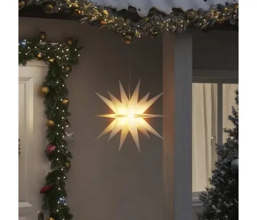 Ziemassvētku Lampa Ar Led, Salokāma, Balta, 57 Cm Vidaxl Ziemassvētku Lampa Ar Led, Salokāma, Balta, 57 Cm Vidaxl