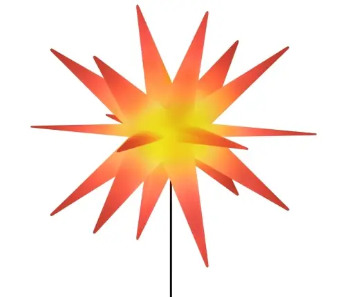 Ziemassvētku Lampa Ar Led Un Mietiņu, Salokāma, Sarkana, 57 Cm Vidaxl