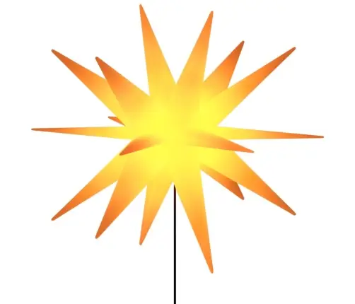 Ziemassvētku Lampa Ar Led Un Mietiņu, Salokāma, Dzeltena, 57 Cm Vidaxl
