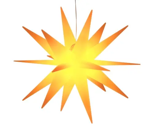 Ziemassvētku Lampa Ar Led, Salokāma, Dzeltena, 100 Cm Vidaxl