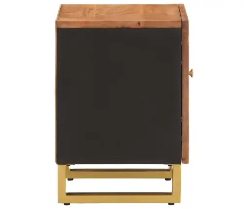 Naktinės Spintelės, 2Vnt., Rudos Ir Juodos, Mango Masyvas