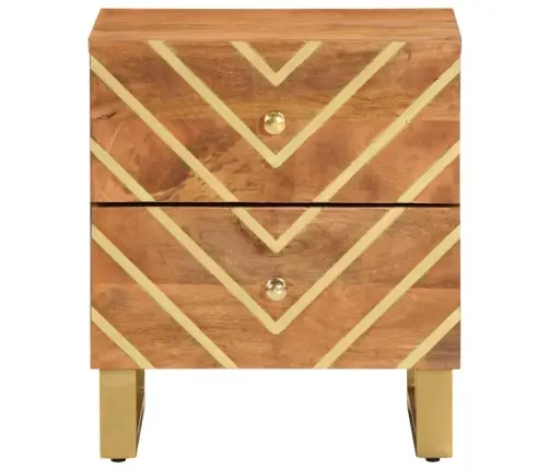 Naktinė Spintelė, Ruda Ir Juoda, Mango Medienos Masyvas