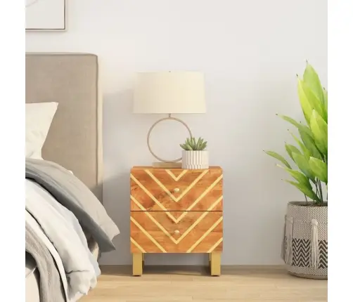 Naktinė Spintelė, Ruda Ir Juoda, Mango Medienos Masyvas