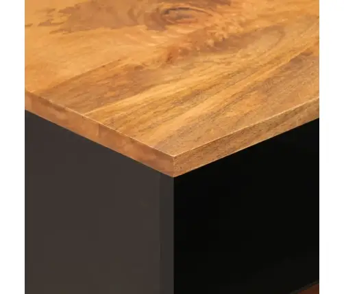 Tv Skapītis, Brūns Un Melns, 70X33,5X46 Cm, Mango Masīvkoks Vidaxl