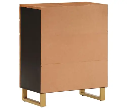 Šoninė Spintelė, Ruda Ir Juoda, 60X33,5X75cm Mango Masyvas Šoninė Spintelė, Ruda Ir Juoda, 60X33,5X75cm Mango Masyvas