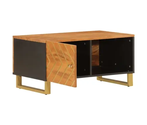 Kohvilaud, Pruun Ja Must, 80 X 50 X 40 cm Mangopuit Kohvilaud, Pruun Ja Must, 80 X 50 X 40 cm Mangopuit